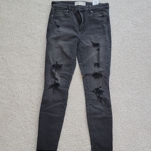 Abercrombie Ripped Super Skinny High Rise Jeans